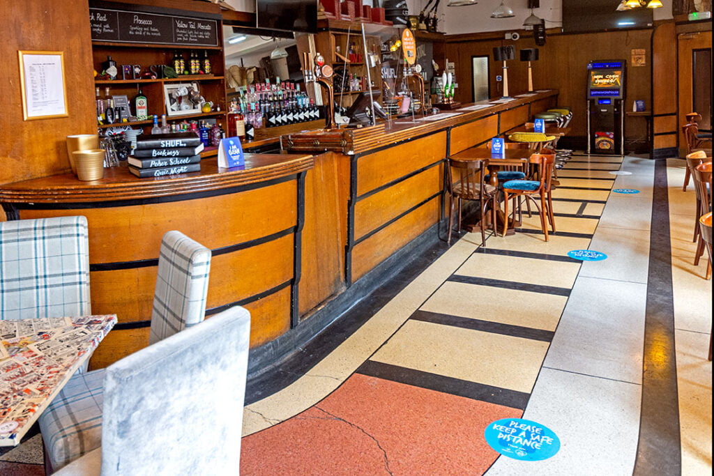 Test Match, Nottingham: Public Bar with terrazzo floor