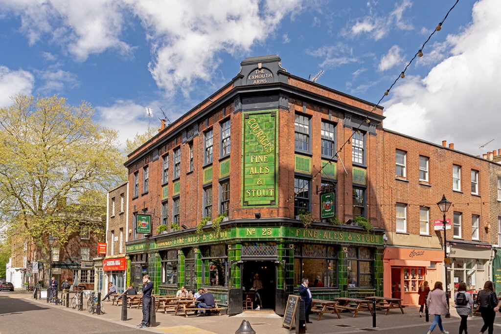 Exmouth, Clerkenwell: Full pub exterior at daytime