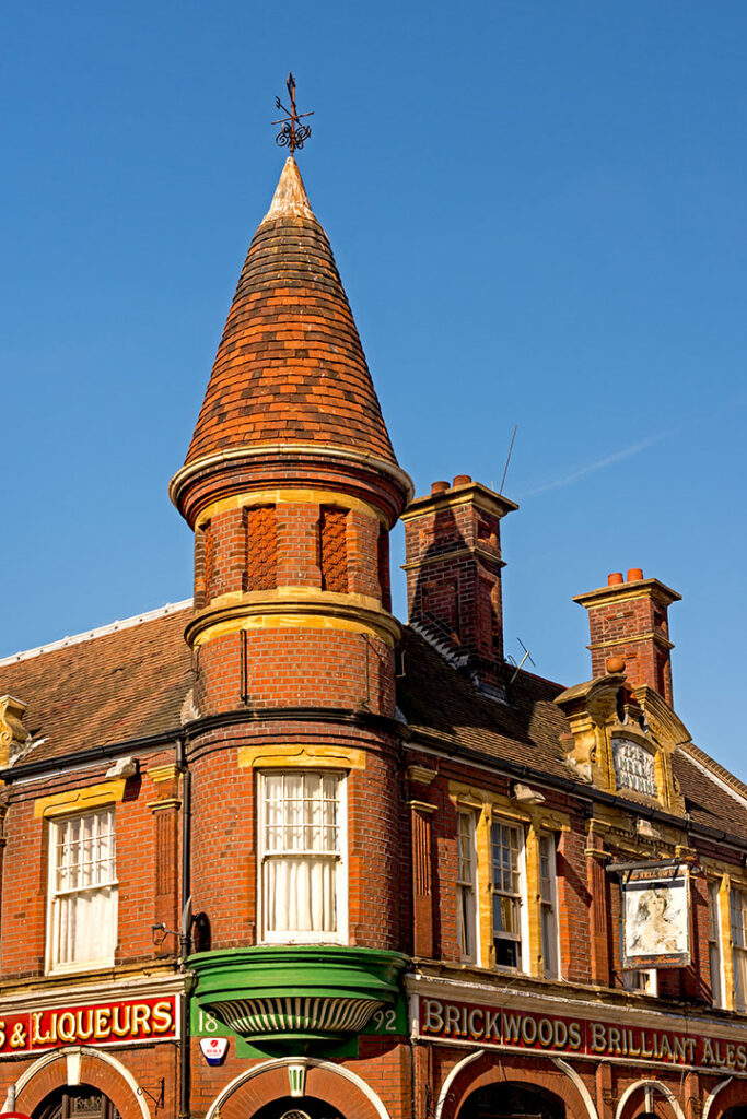 Nell Gwynne, Southsea: Close-up of tower