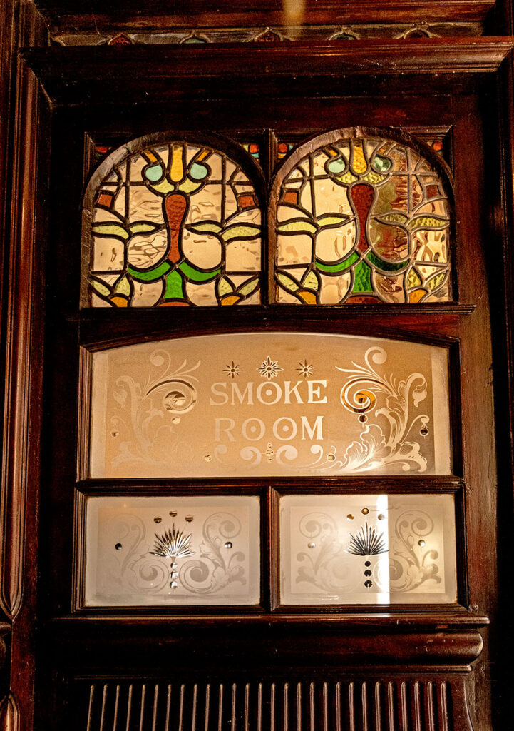 Dun Cow, Sunderland: 'Smoke Room' window