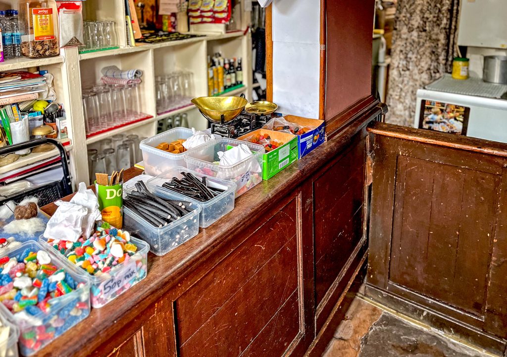 Birch Hall, Beck Hole: The sweetshop with mixed sweets on display